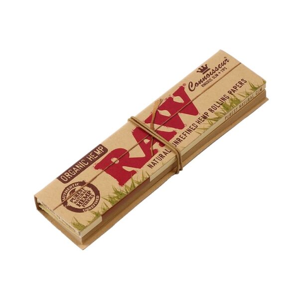 raw connoisseur kingsize slim tips organic hemp 32 leaves tips per booklet 12 booklets